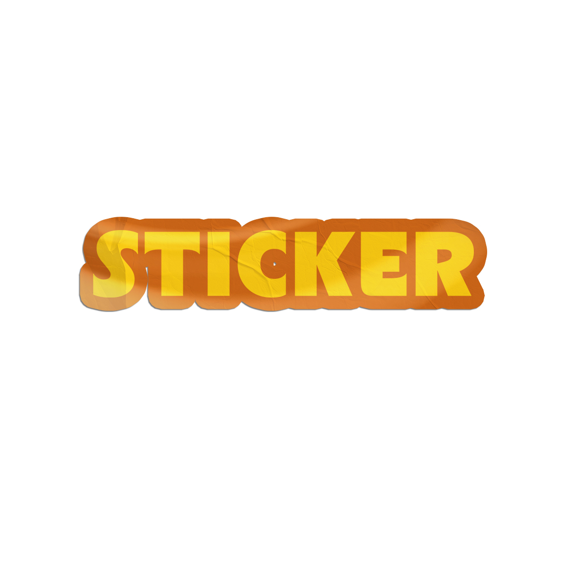 Sticker Wrinkled Text Effect